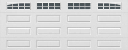 18x7 -  Arched Stockton Long - Obscure With glass Long - White