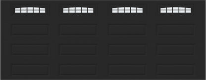 18x7 -  Cascade - Frosted  With glass Long - Black