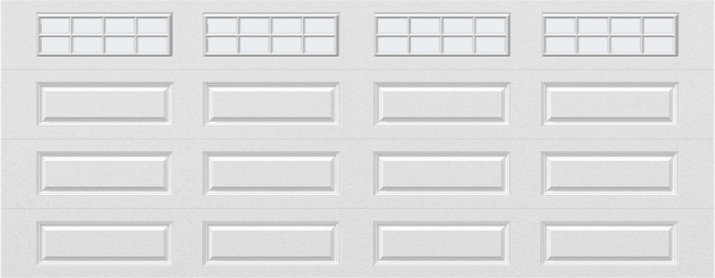 18x7 - Frosted -  Long -Stockton With glass Long - White