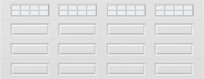 18x7 - Arched Stockbridge Long - Frosted With glass Long - White