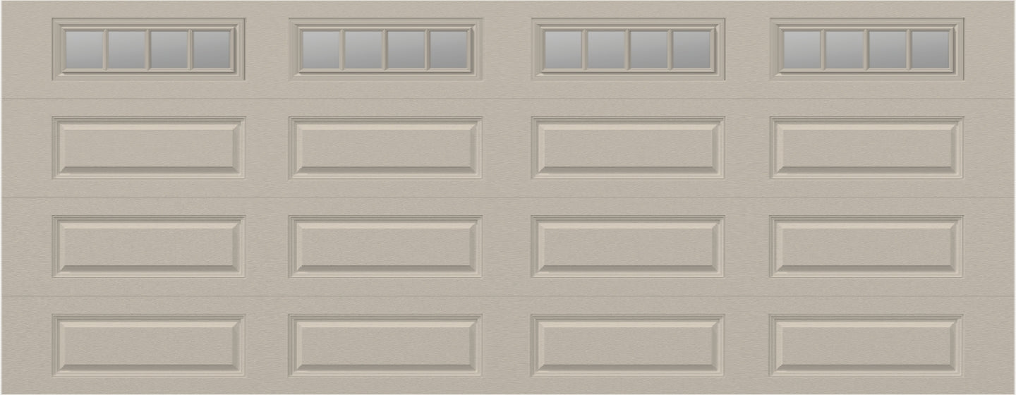 18x7 - Straight Stockbridge Long - Clear  With glass Long - Almond