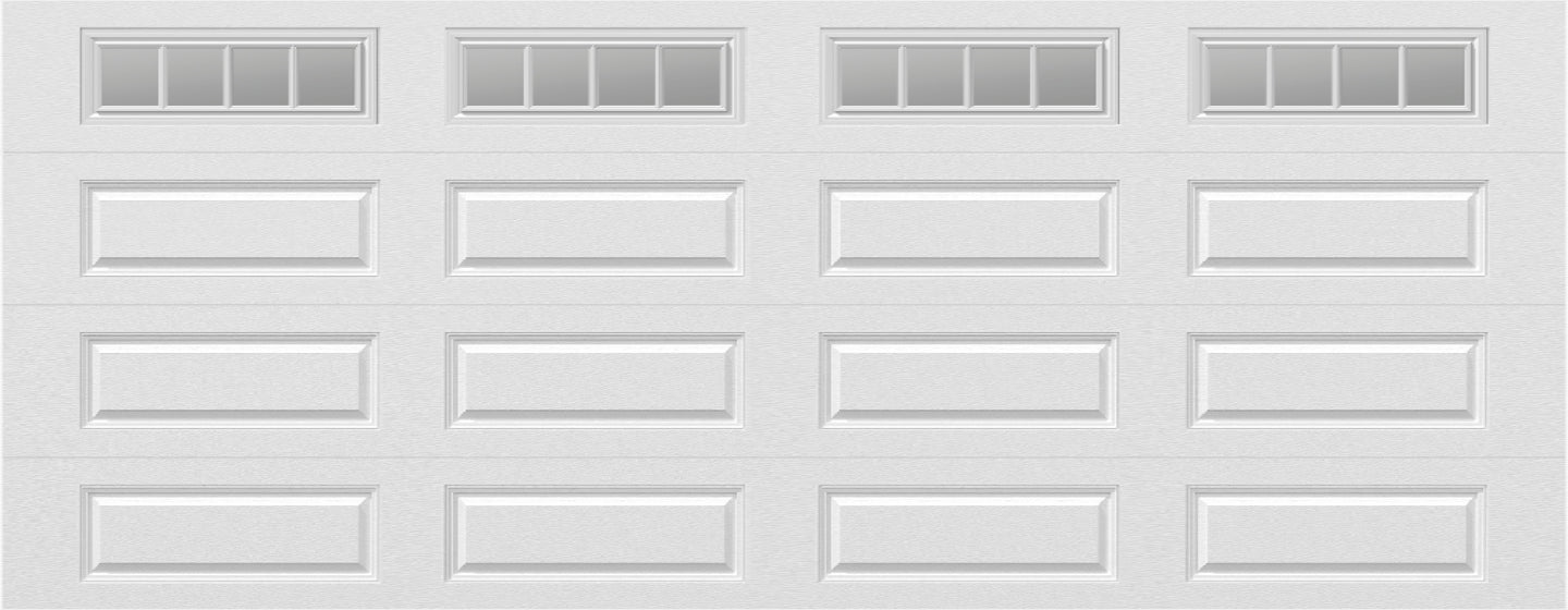 18x7 -  Straight Stockbridge Long  - Clear  With glass Long - White