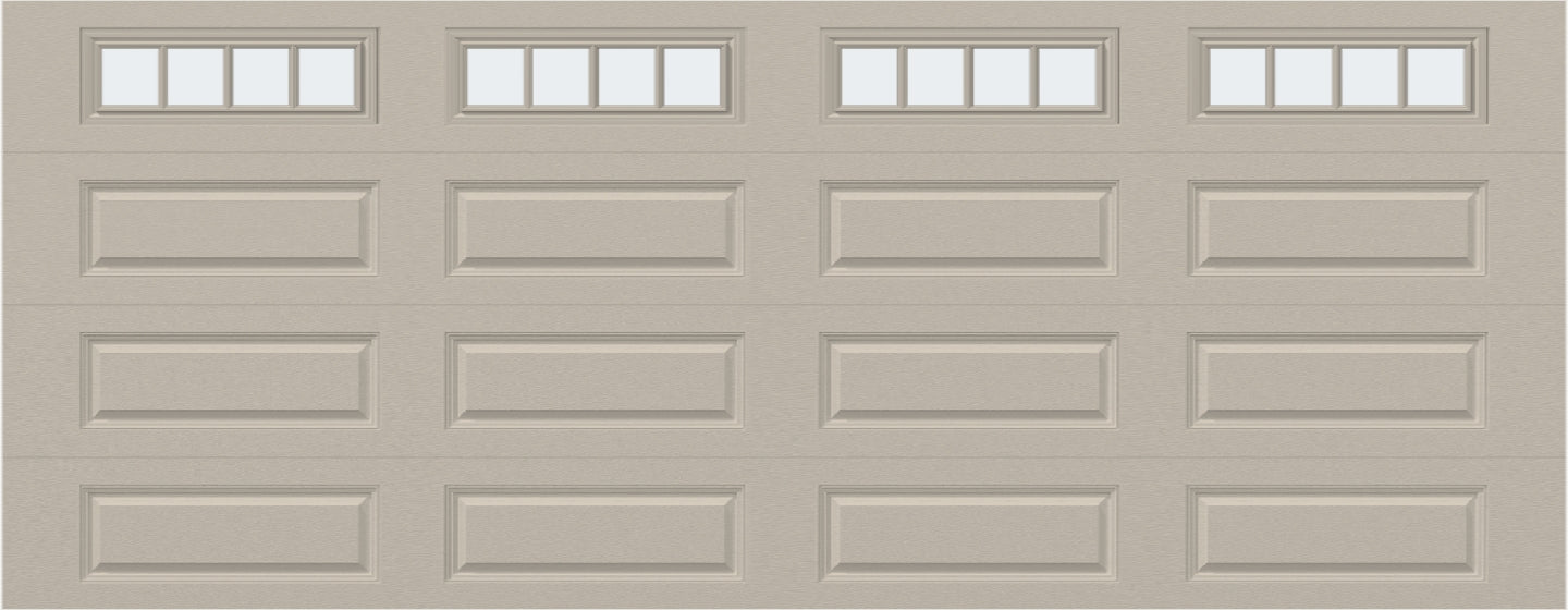 18x7 - Straight Stockbridge Long - Frosted With glass Long - Almond