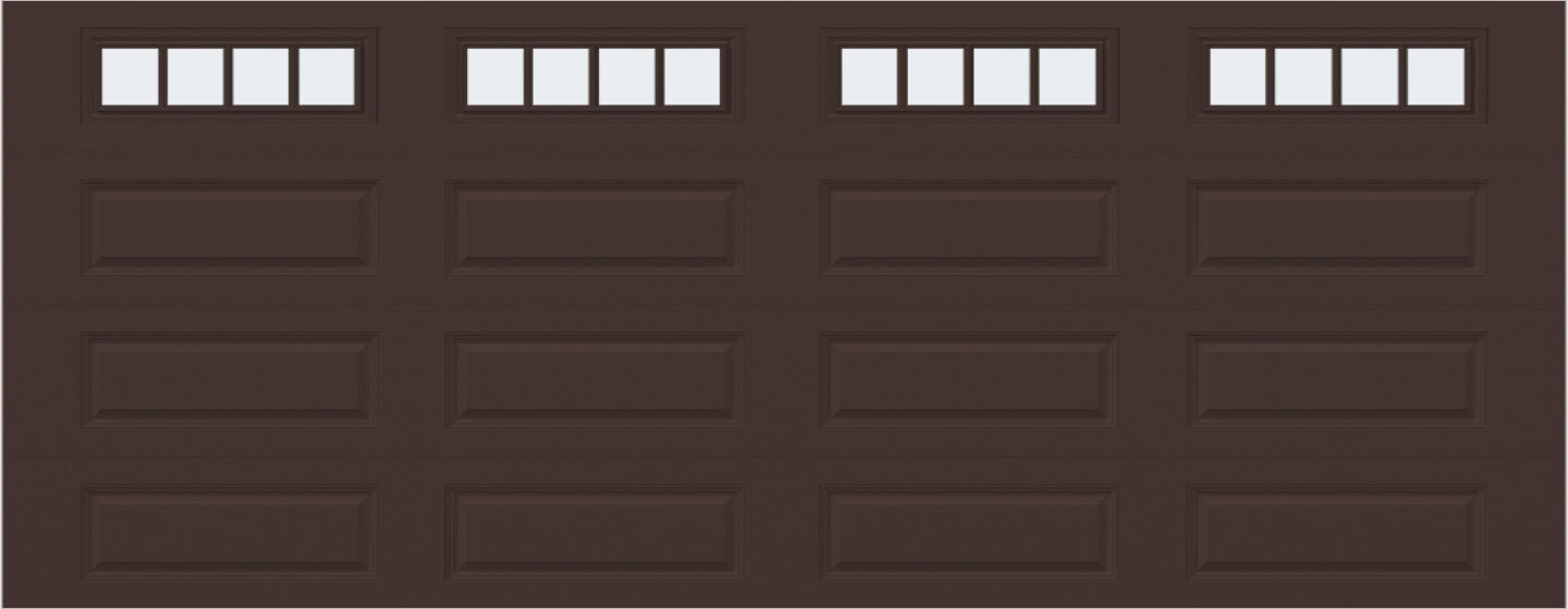 18x7 -  Straight Stockbridge Long - Frosted With glass Long - Brown