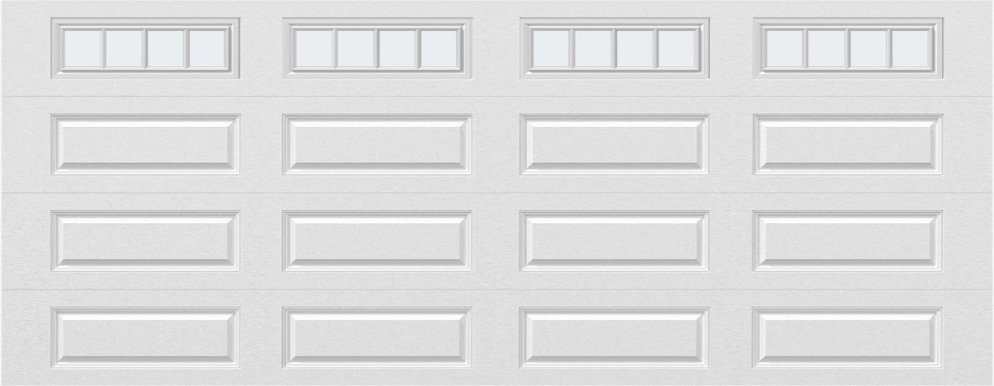 18x7 - Straight Stockbridge Long - Frosted With glass Long - White