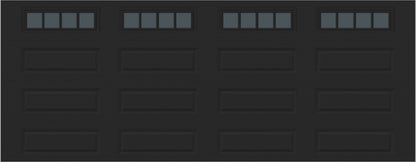 18x7 -  Straight Stockbridge Long - Tinted   With glass Long - Black