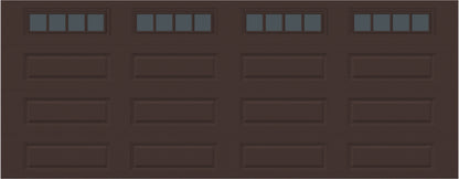 18x7 -  Straight Stockbridge Long - Tinted   With glass Long - Brown