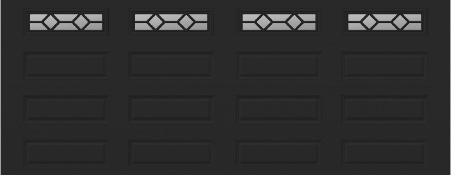 18x7 -  Waterton Long 1 - Clear -   With glass Long - Black