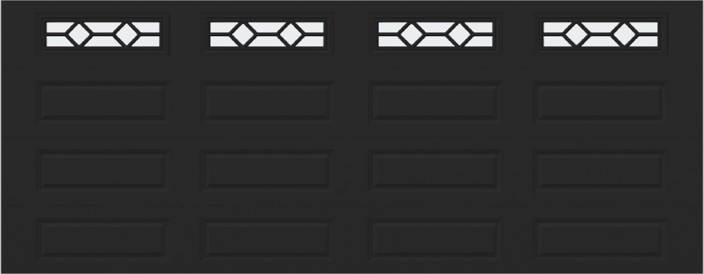 18x7 -  Waterton Long 1 - Frosted -   With glass Long - Black