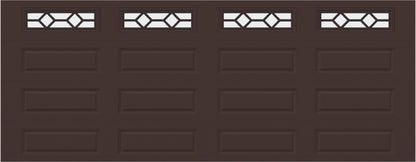 18x7 -  Waterton Long 1 - Frosted -  With glass Long - Brown