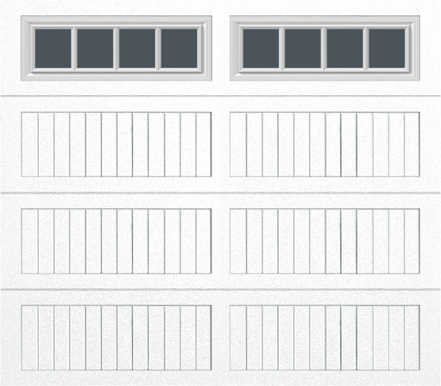 8x7 -  Straight Stockbridge Long - Tinted   With glass Long - White