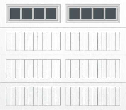 8x7 -  Straight Stockbridge Long - Tinted   With glass Long - White