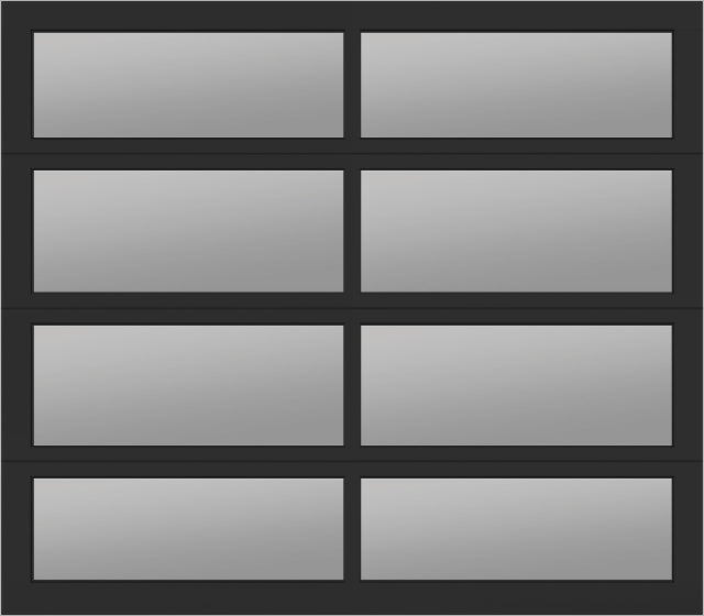 8'x7' Window - Aluminum  - Black - White Laminate