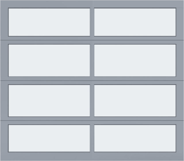 8'x7' Window - Aluminum - Clear Anodized - Black Laminate