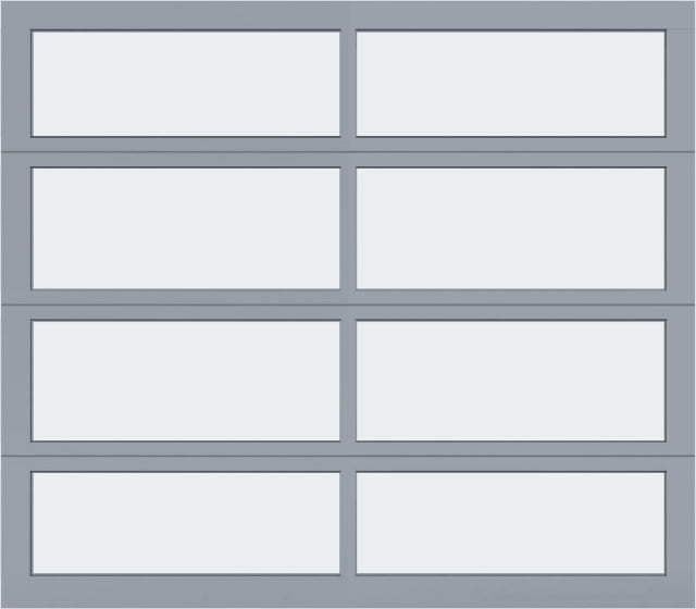 8'x7' Window - Aluminum - Anodized - Frosted