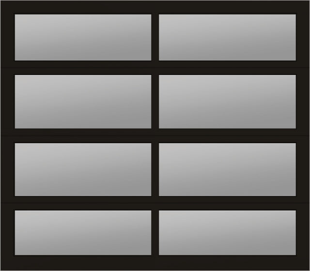 8'x7' Window - Aluminum - Dark Bronze - White Laminate