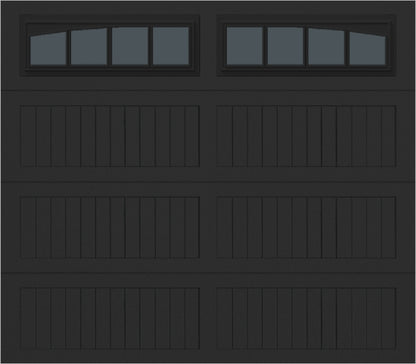 8x7 -  Arched Stockbridge Long - Tinted With glass Long - Black