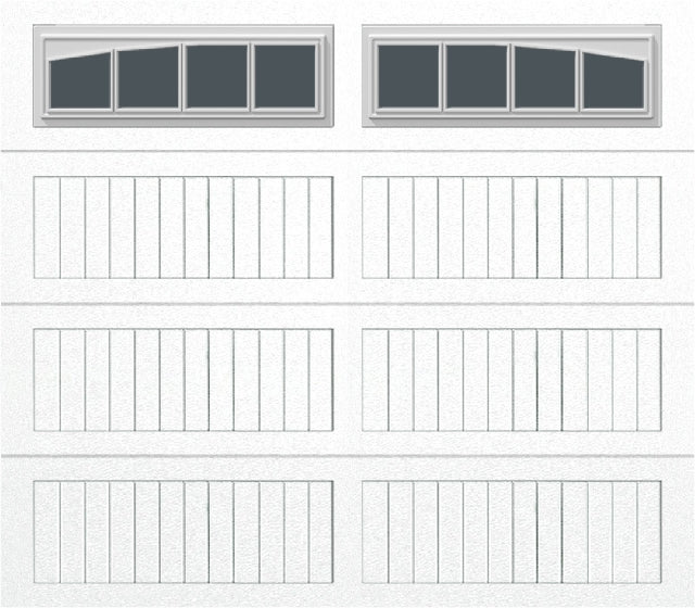8x7 -  Arched Stockbridge Long - Tinted With glass Long - White