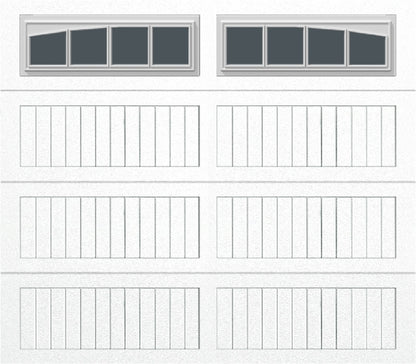 8x7 -  Arched Stockbridge Long - Tinted With glass Long - White