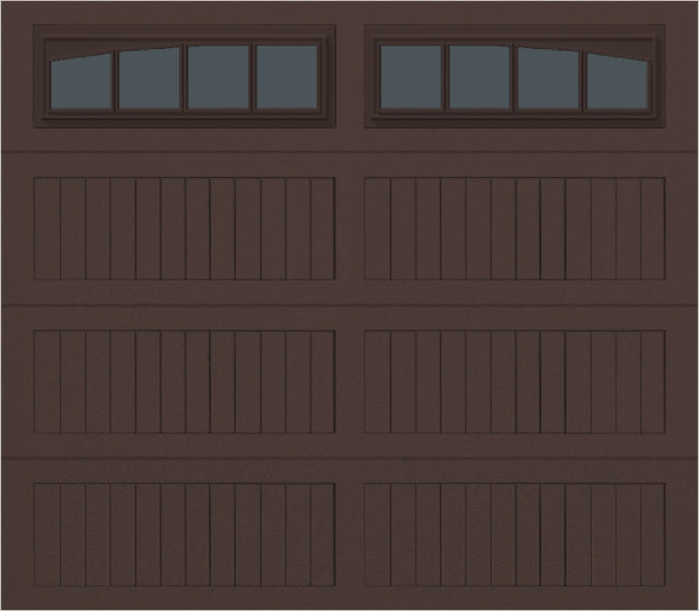 8x7 -  Arched Stockbridge Long - Tinted With glass Long - Brown