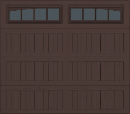 8x7 -  Arched Stockbridge Long - Tinted With glass Long - Brown