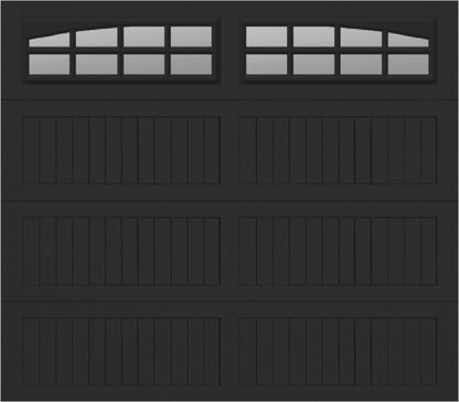 8x7 -  Arched Stockton Long - Clear  With glass Long - Black