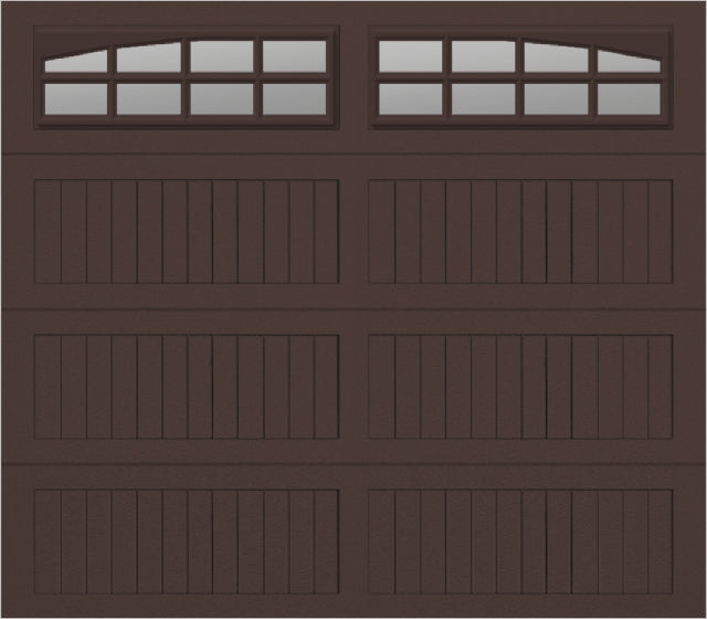 8x7 -  Arched Stockton Long - Clear  With glass Long - Brown