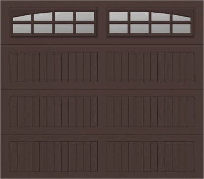 8x7 -  Arched Stockton Long - Clear  With glass Long - Brown