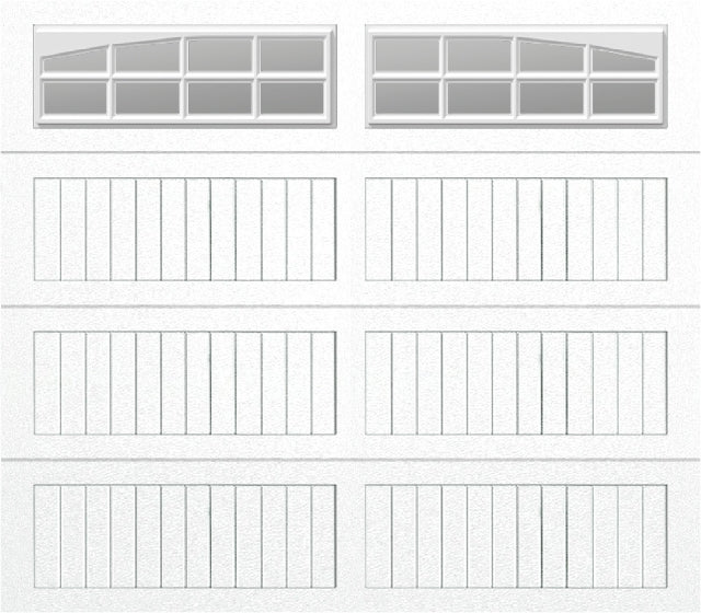 8x7 -  Arched Stockton Long - Clear  With glass Long - White