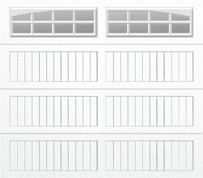 8x7 -  Arched Stockton Long - Clear  With glass Long - White