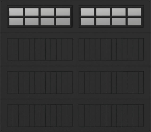 8x7 - Clear -  Stockton With glass Long - Black