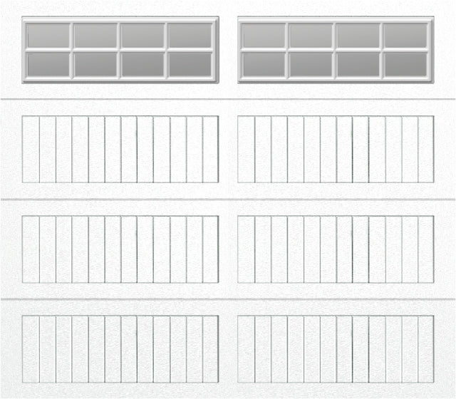 8x7 - Clear -  Stockton With glass Long - White