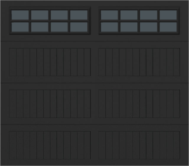 8x7 -  Tinted - Long Stockton With glass - Black