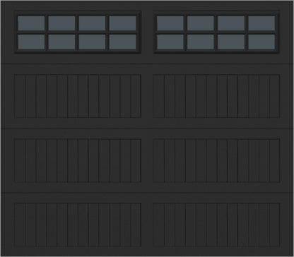 8x7 -  Tinted - Long Stockton With glass - Black