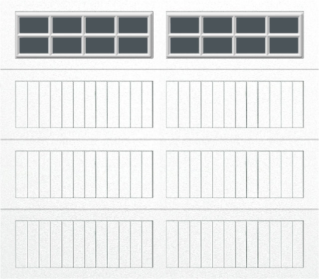 8x7 -  Tinted - Long Stockton With glass - White