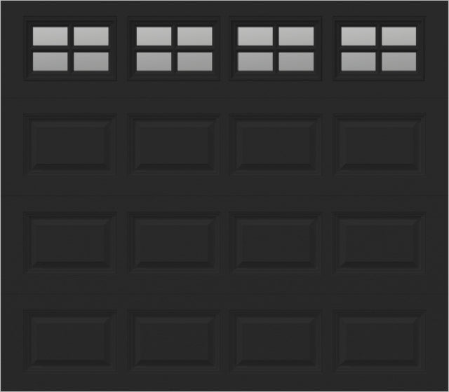 8x7 - Clear -  Stockton With glass - Black