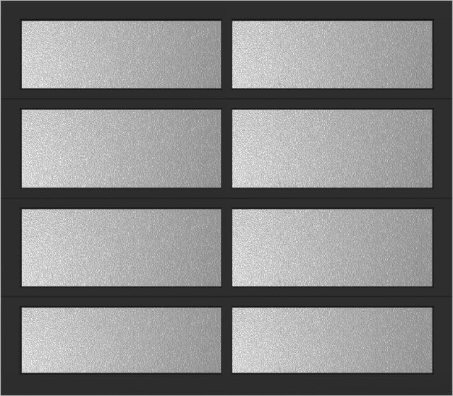 8'x7' Window - Aluminum  - Black - Obscure