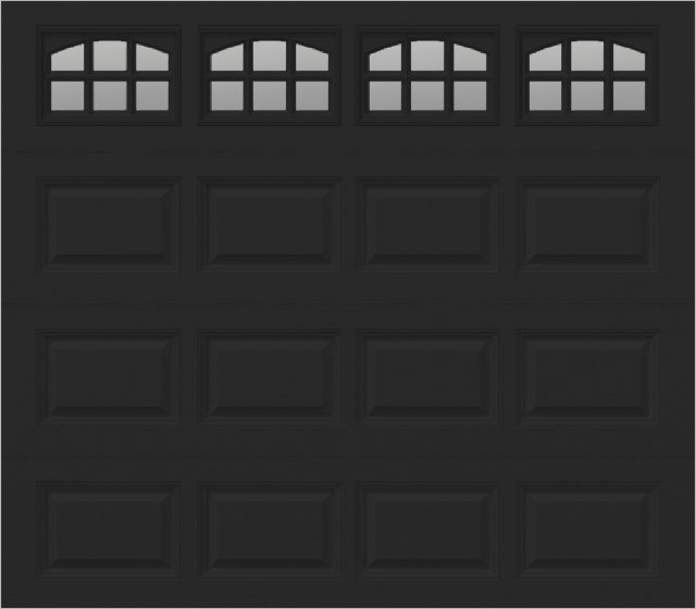 8x7 -  Cascade Short - Clear  With glass - Black