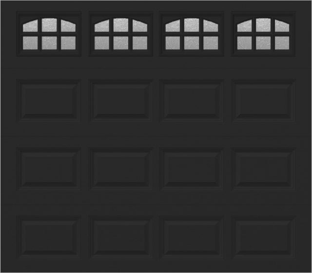 8x7 -  Cascade - Obscure With glass - Black