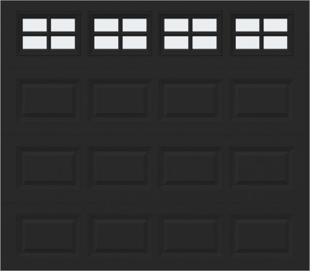 8x7 - Frosted -  Stockton With glass - Black