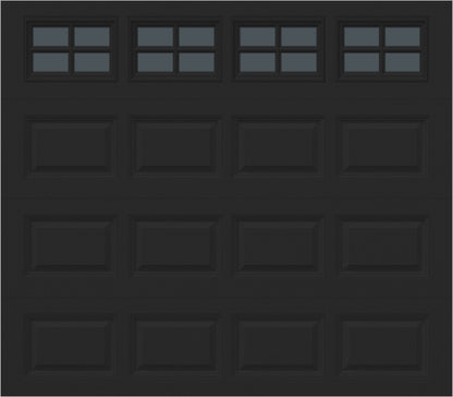 8x7 -  Tinted- Long Stockton With glass - Black