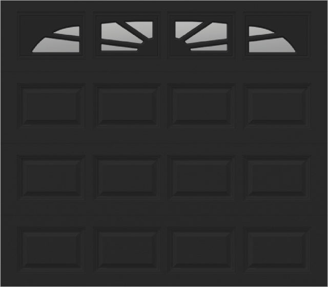 8x7 -  Sunburst - ClearWith glass - Black