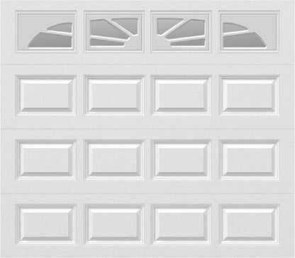 8x7 -  Sunburst - Clear With glass - White