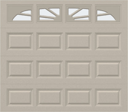 8x7 - Sunburst - Frosted -  With glass Long - Almond