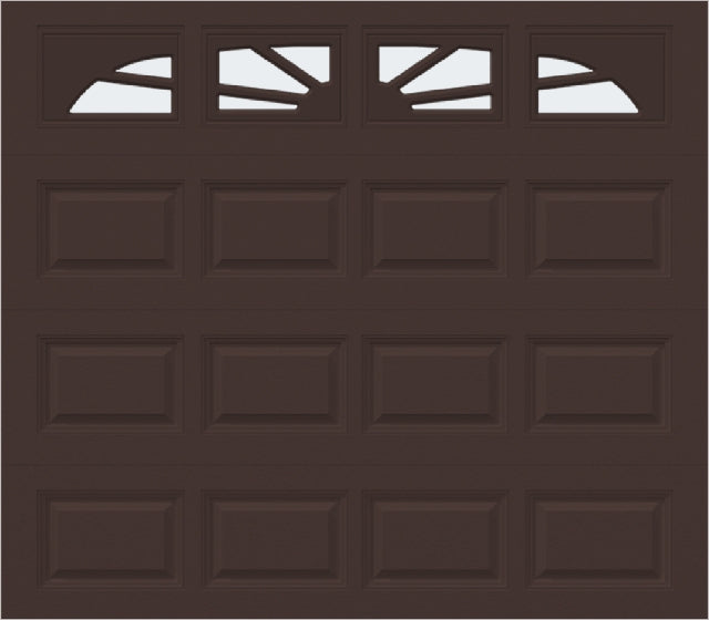 8x7 -  Sunburst - Frosted -  With glass Long - Brown