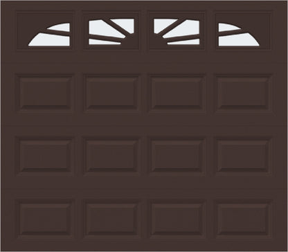 8x7 -  Sunburst - Frosted -  With glass Long - Brown