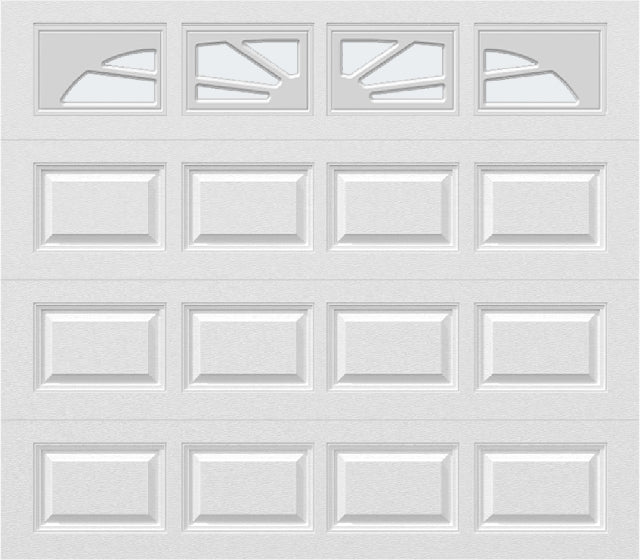 8x7 -  Sunburst - Frosted - With glass Long - White