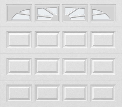 8x7 -  Sunburst - Frosted - With glass Long - White