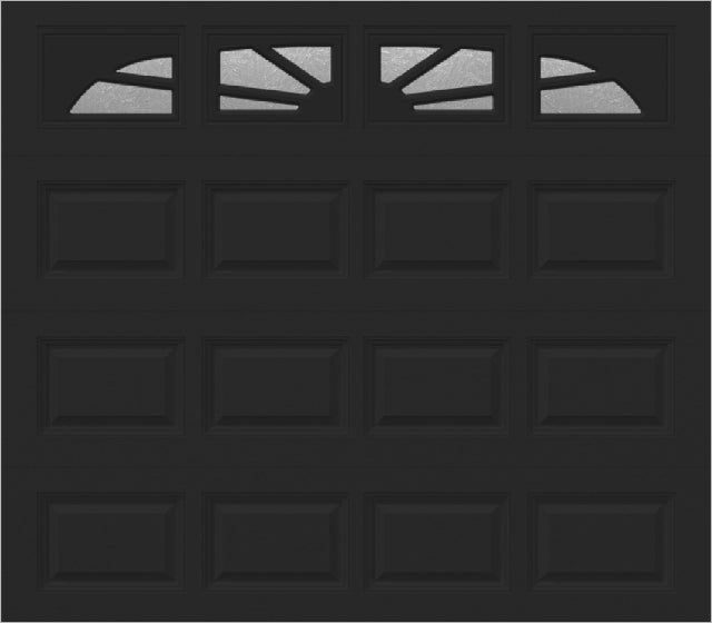 8x7 - Sunburst - Obscure - With glass Long - Black