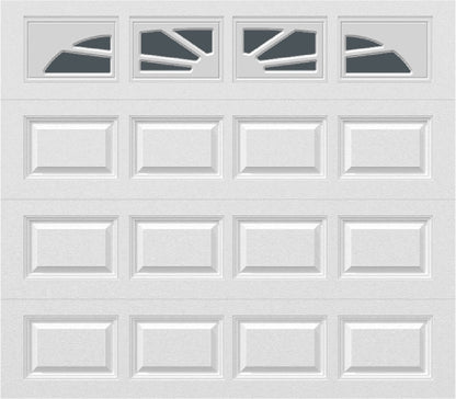 8x7 -  Sunburst - Tinted . - With glass Long - White